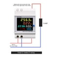 thumbnail image 4 of Smart 110V 220V 380V 100A Electric Energy Voltage Current Power Factor Active KWH Din Rail AC Monitor VOLT AMP Frequency Meter 6IN1 AC40-300V EXTERNAL CT, 4 of 8
