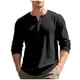 thumbnail image 2 of pstuiky camisas de manga larga para hombre, Blusas casuales con botones y cuello redondo de manga larga con degradado para hombre top de hombre l, 2 of 9