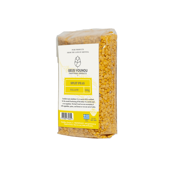 Geusi Vounou Yellow Split Peas, 500g | Mediterranean Dried Legumes