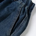 thumbnail image 6 of Tiijoy Boys Baggy Jean Shorts Wide Leg Elastic Waist Denim Shorts Toddler Jorts, Sizes 4-5, 6 of 7