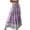 Purple, variant on Junboys Women's Boho Tiered Maxi Skirt - High Waist Flowy Long Skirts for Women, Solid Color Summer Skirt for Beach & Daily,Black L
