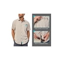 thumbnail image 5 of Little Donkey Andy Men's Short Sleeve Shirt - Lightweight, UPF 50+ Sun Protection, Breathable, Air-Hole Technology for Fishing, Hiking, and Outdoor Activities Light Khaki Heather S, 5 of 7