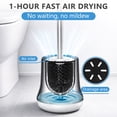 thumbnail image 3 of SUGARDAY Toilet Bowl Brush Cleaner and Holder Caddy Set Bathroom Toilet Brush Scrubber Black 2 Pack, 3 of 7