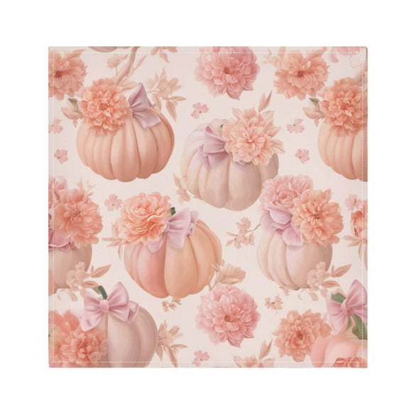1 Pack 20'' x20" Satin Table Napkins Dinner Napkins for wedding Party Decoration events Pastel Pink Pumpkins