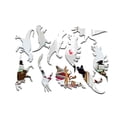 thumbnail image 1 of Billuyoard 10 unids/set pegatinas de pared de espejo extraíbles estéreo dinosaurio pegatina de pared DIY decoración de habitación de niños Decoración del hogar, 1 of 4