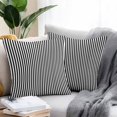 thumbnail image 2 of Throw Pillow Covers 20x20 Inch Set of 2, Black White Stripe Waterproof Outdoor Pillow Covers, Modern Minimalist Geometric Striped Decorative Cushion Pillowcases for Couch, Sofa, Bed, Garden, Patio, 2 of 9