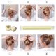 thumbnail image 2 of Máquina para hacer moños para el cabello, fácil y perfecta máquina para hacer donas con giro francés, herramienta para peinar el cabello con broche para doblar el cabello para niñas y mujeres, 3, 2 of 6