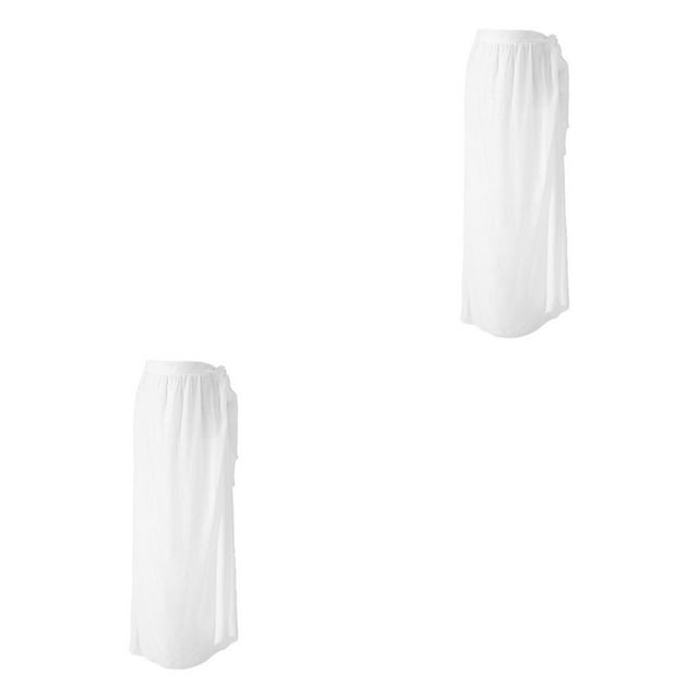 Toystoory de gasa para mujer, faldas para cubrirse, traje de baño, vacaciones, verano, playa, abrigo, ropa cómoda, ropa de playa blanca Type1 NO1 Toystoory CBP218314