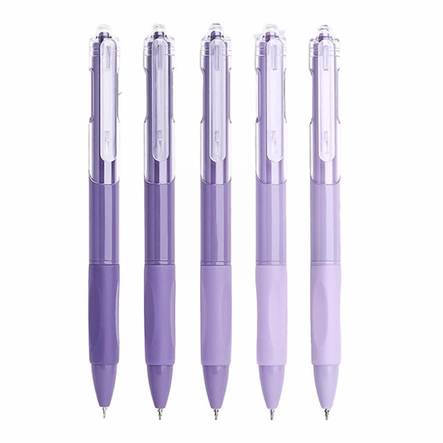 Gel Pens Blue Ink Medium Point 5 Count Bundle With Plastic Boxed, (0.5mlx5)