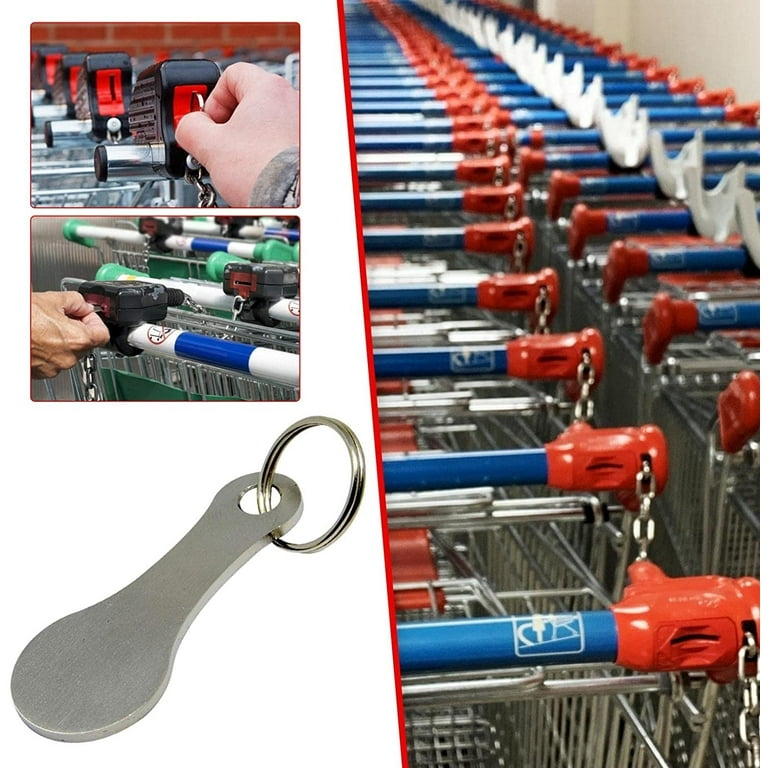 Luniquz Mini Aluminum Alloy Key Ring Shopping Trolley Tokens