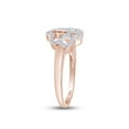 thumbnail image 3 of AFFY 0.1CT White Natural Diamond Paw Print Band Ring 14k Rose Gold over Sterling Silver-12, 3 of 7