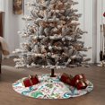 thumbnail image 5 of Salouo Fairy Flower Christmas Tree Skirt 48" Farmhouse Christmas Decorations Snowman Xmas Tree Skirt Tree Mat for Holiday Party Decor, 5 of 8