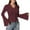 Wine, variant on biudgviw Button Down Shirts for Women Slim Fit Bell Sleeve Blouses Lightweight Comfy Lapel V Neck Crop Tops Going Out Outfits