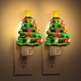 thumbnail image 1 of Lámpara nocturna con forma de árbol de Navidad, 3000 K, brillo cálido, paquete de 2 unidades, 1 of 7