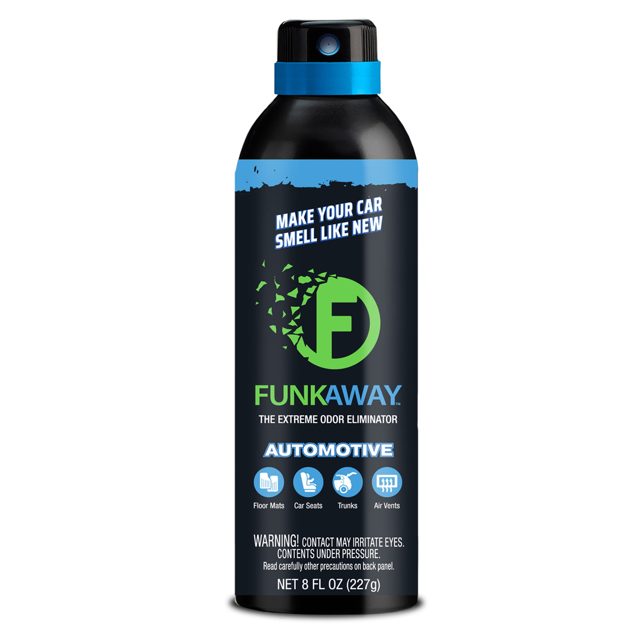 FunkAway Automotive Aerosol Spray, 8 oz., The Extreme Odor Eliminator