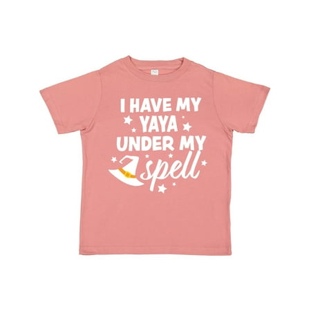 

Inktastic I Have My Yaya Under My Spell with Cute Witch Hat Gift Toddler Boy or Toddler Girl T-Shirt