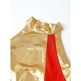 thumbnail image 5 of YIZYIF Girls Halter Metallic Praise Dance Overlay Dress Chiffon Patchwork Sleeveless Lyrical Dance Wear A Red 6, 5 of 7