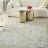 Inspire Me! Home Decor Joli Modern Abstract Ivory/Beige/Grey 5'3" x 7'3" Area Rug, (5' x 7')