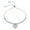 Silver, variant on Rhodium Plated Sterling Silver Engraved Beaded Heart Lariat Bracelet