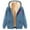 Sky Blue, variant on Oalirro Zip Up Hooded Coat for Women Sherpa Lined Fleece Overcoat Winter Warm Jacket Casual Thick Outwear with Pockets