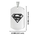 thumbnail image 2 of Stainless Steel Superman Dog Tag Pendant Necklace, 2 of 3