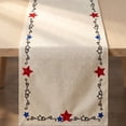 thumbnail image 5 of Independence Day Table Runner Patriotic Linen Decor Smooth Textile Table Linen Stain Resistant For Dining Table Home Party Holiday Decoration（13×72 in), 5 of 7
