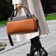 thumbnail image 4 of Women's Tote Handbag PU Leather Shoulder Bag Large Capacity Multiple Pockets Bag Women's Crossbody Handbag Fashion Tote Top Handle Satchel A30, 4 of 5