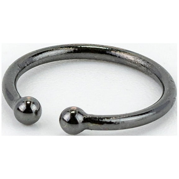 Claire's Women's Black Faux Nose Ring, Cuff Closure, 1 Pack, 54786