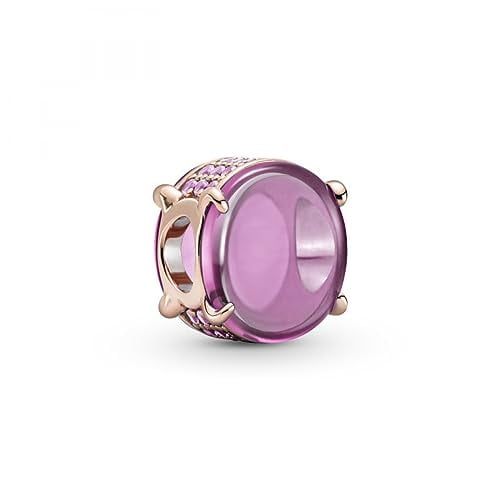 Pandora Colours Pink Oval Cabochon Round Charm - Walmart.com