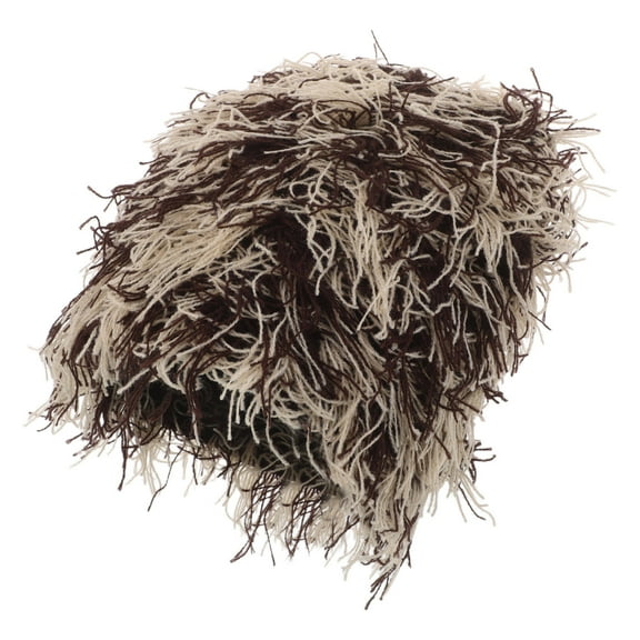 TABLZONE Warm Brown Knit Beanie Hat, Thick Fuzzy Winter Cap for Travel, Outdoor Activities, Cold Weather