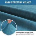 thumbnail image 2 of H.VERSAILTEX Thick Stretch Velvet Armchair Slipcover, One-Piece 1-Seater Furniture Protector for Living Room, Peacock Blue, 2 of 6