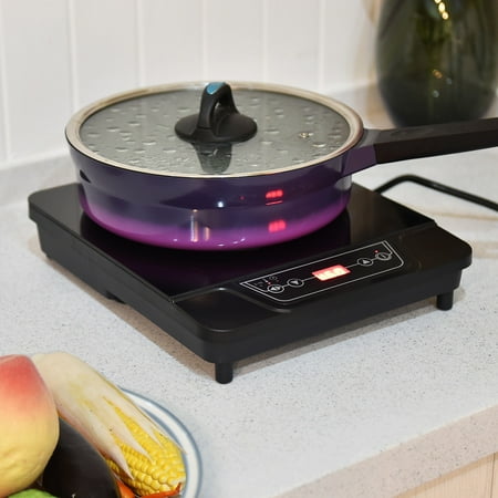 Costway 1800W Electric Induction Cooker Single Burner Portable Digital Hot Plate