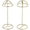 thumbnail image 6 of MyGift 14-Inch Brass-Tone Wire Tabletop Hat Stands, Set of 2, 6 of 6