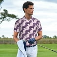 thumbnail image 6 of Xecao Leopard Print for Mens' Casual Short Sleeve Button-Down Polo Shirts for a Classic Golf Look, 6 of 9