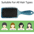 thumbnail image 3 of Qzjjjmy Detangling Curly Cheer Hair Brush Massage Scalp Hair Brush for Girls Women All Hair Types, 3 of 7