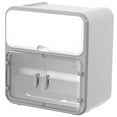 thumbnail image 3 of OFFIGAM White Wall Mounted Toilet Paper Holder with Storage Box Bathroom Organizer Rack, 3 of 7