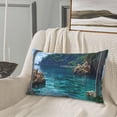 thumbnail image 5 of Pofeuu Tropical Paradise Window View Print Polyester Microfiber Plush Pillowcases, Super Soft and Cozy Pillow Case Covers with Envelop Closure（Pillow core not included）-20"x30", 5 of 6