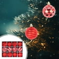 thumbnail image 6 of JeashCHAT 12 Pcs 2.36 Inch Christmas Ball Ornaments Shatterproof Plastic Hanging Balls Pendants Christmas Tree Decorations Baubles Set for Holiday Party Wedding Decoration, Red, 6 of 6