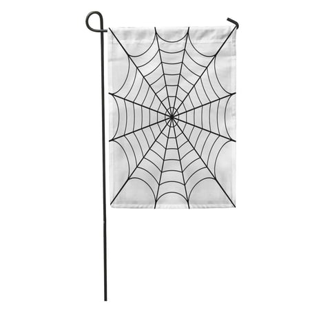 SIDONKU Spider of Cobweb Spiderweb Halloween Net Haloween Pattern Network Tattoo Garden Flag Decorative Flag House Banner 12x18 inch
