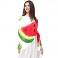 thumbnail image 5 of Watermelon Chic Chiffon Yarn Head Scarf - Translucent Light and Breathable Silk Chiffon Scarf for Women - 180*73 Size Elegant Fashion Accessory, 5 of 6