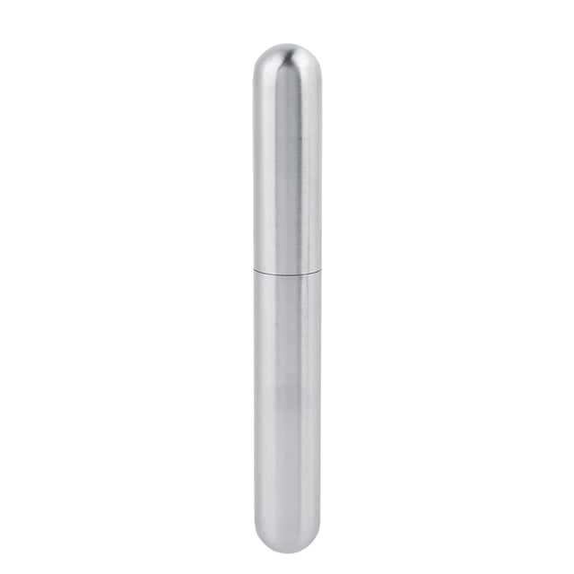 Estante para cigarros de acero inoxidable Tubo humidificador Estuche para cigarros de viaje portátil Estuche para cigarros para hombres Contenedor de cigarros pequeño plateado Caja de tabaco para viaj