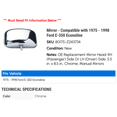 thumbnail image 2 of Mirror - Compatible with 1975 - 1998 Ford E-350 Econoline 1976 1977 1978 1979 1980 1981 1982 1983 1984 1985 1986 1987 1988 1989 1990 1991 1992 1993 1994 1995 1996 1997, 2 of 2