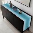 thumbnail image 6 of Ombre Turquoise Table Runner 90 Inches Long,Solid Color Gradient Minimalist Modern Kitchen Dining Burlap Linen Tablerunner for Small/Round/Square/Wedding/Coffee/Dining Table Party Home Décor 13 x 90, 6 of 9