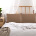 thumbnail image 2 of PiccoCasa 2Pcs Pillowcases 1800 Microfiber Pillowcases with Zipper, Queen(20"x30"), Brown, 2 of 7