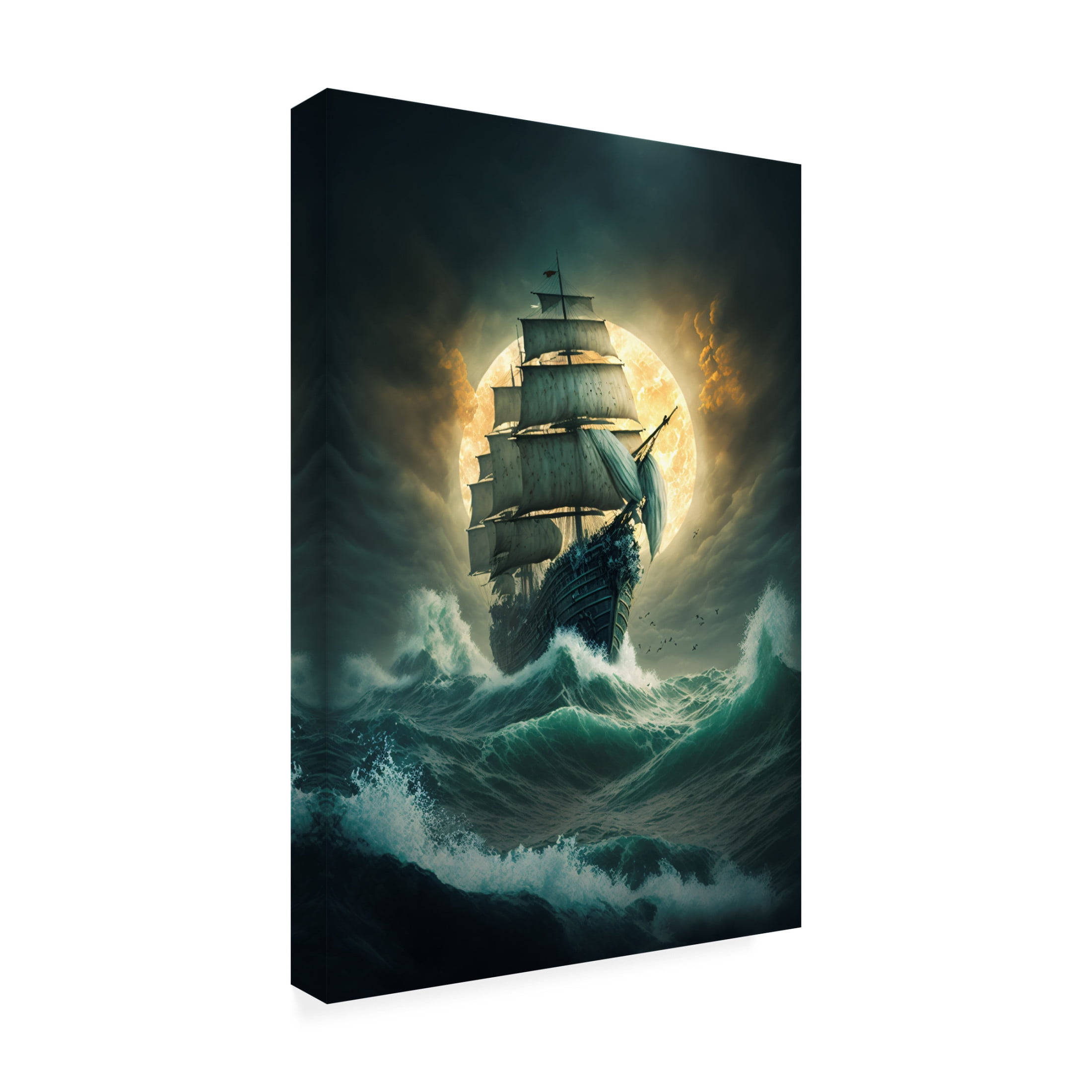 Canvas Wall Art - Ray Heere 'The Flying Dutchman 17' Wall Art for Living Room, Bedroom, or Office Décor by Trademark Fine Art - 22 x 32 Inches