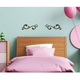 thumbnail image 3 of 2 Swirl Decals Vinyl Art Wall Sticker Art Home Wall Décor 11x4-Inch Chocolate Brown, 3 of 6