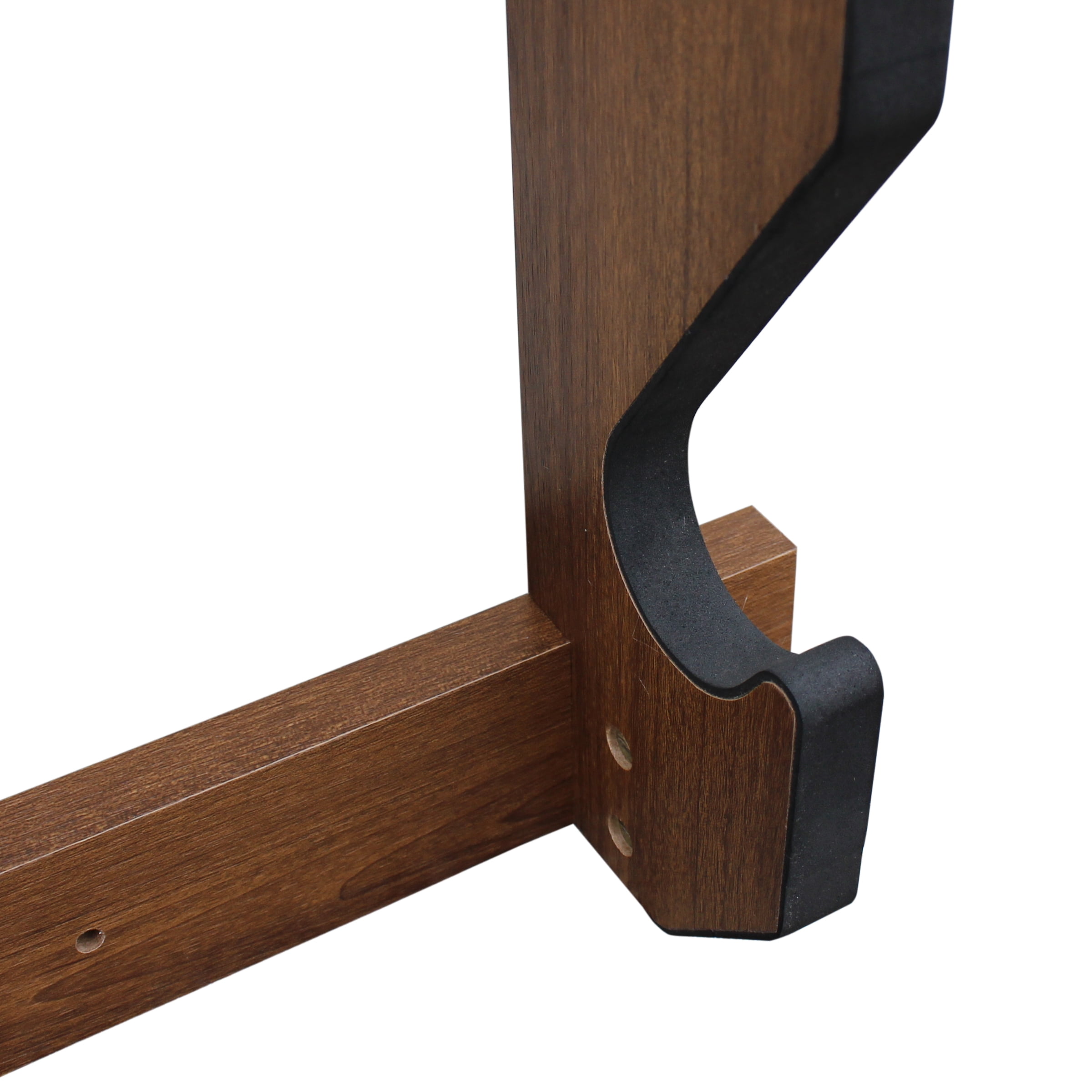 Rush Creek Creations Indoor 5 Rifle/Shotgun Wall Storage Display Rack Dark Walnut Finish - Convenient Easy Assembly