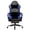Blue, variant on Ergonomic PU Leather Gaming Chair with Pocket Spring Cushion and Footrest, Purple