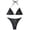 Black, variant on Staron Women's Two-Piece Swimsuit High Waist Bikini Set Conservative Push Up with Padded Tops Beach Vacation Swimwear, Gold XL