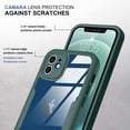 thumbnail image 4 of Compatible with iPhone 12 Case Full Body Clear Design with Built-in Screen Protector Shockproof Anti-Scratch Rugged Phone Case 360 Protective Cover for iPhone 12 6.1 inch, Green, 4 of 16